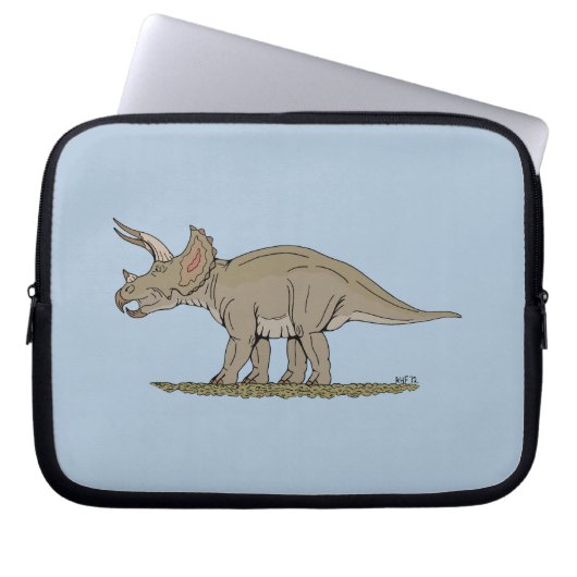 Cretaceus Dinosaurier Triceratops Laptopschutzhülle (Vorderseite)