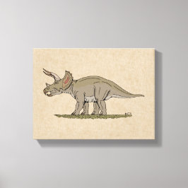 Cretaceus Dinosaurier Triceratops Leinwanddruck