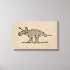 Cretaceus Dinosaurier Triceratops Leinwanddruck