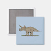 Cretaceus Dinosaurier Triceratops Magnet (Vorderseite/Rückseite)