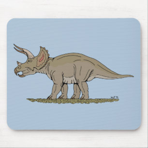 Cretaceus Dinosaurier Triceratops Mousepad