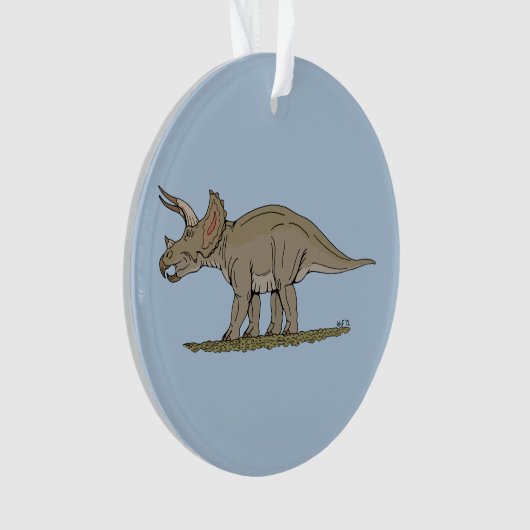 Cretaceus Dinosaurier Triceratops Ornament (Vorderseite)
