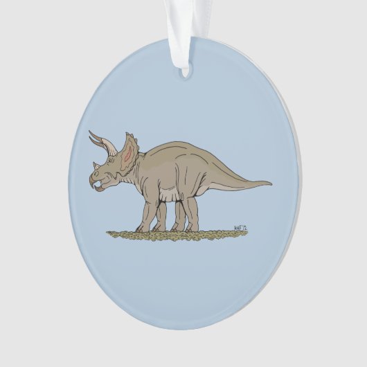 Cretaceus Dinosaurier Triceratops Ornament (Vorderseite)