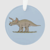 Cretaceus Dinosaurier Triceratops Ornament (Vorderseite)