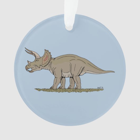 Cretaceus Dinosaurier Triceratops Ornament (Vorderseite)