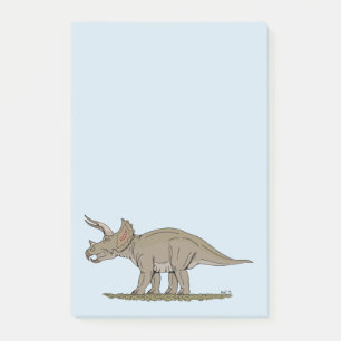 Cretaceus Dinosaurier Triceratops Post-it Klebezettel