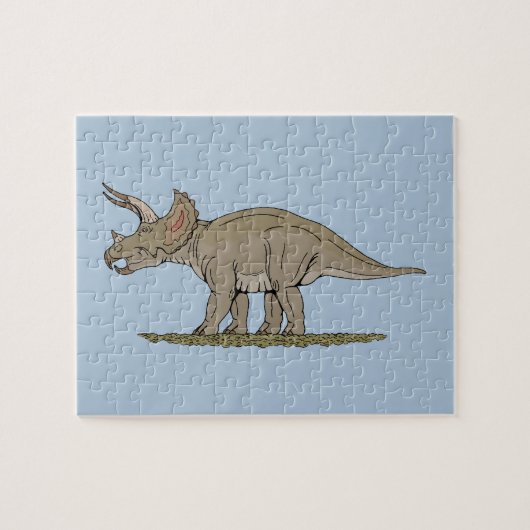 Cretaceus Dinosaurier Triceratops Puzzle (Horizontal)