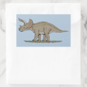 Cretaceus Dinosaurier Triceratops Rechteckiger Aufkleber (Tasche)