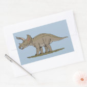 Cretaceus Dinosaurier Triceratops Rechteckiger Aufkleber (Umschlag)