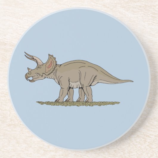 Cretaceus Dinosaurier Triceratops Untersetzer (Vorne)