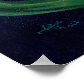 Cretacous Mermaid Dinosaurier Fantasy Art Print Poster (Ecke)