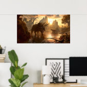 CRETAOUS SUNSET von Kerem Beyit Poster (Heimbüro)