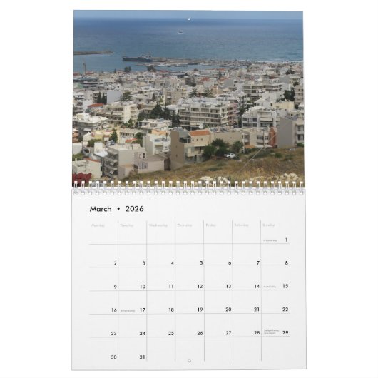 Crete 2026 Calendar Kalender (Mär 2026)
