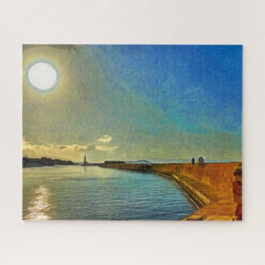 Crete.Evening in den Farben des Sonnenuntergangs Puzzle (Horizontal)