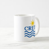 CRETE Greece, Sun Waves Kaffeetasse (VorderseiteRechts)