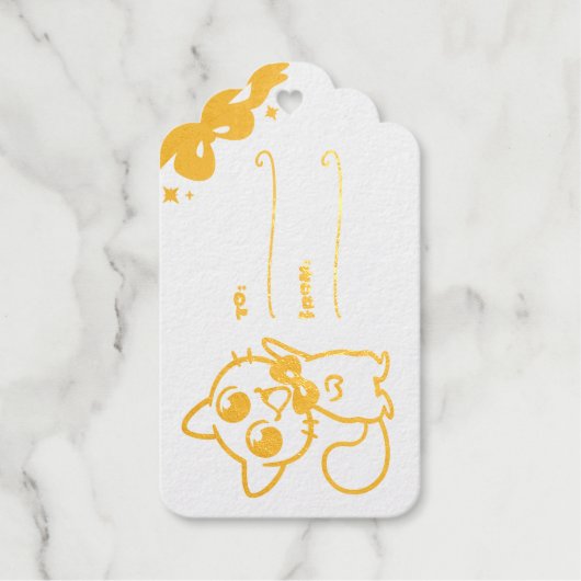 Créu Cat Gift Tag Geschenkanhänger (Vorderseite)
