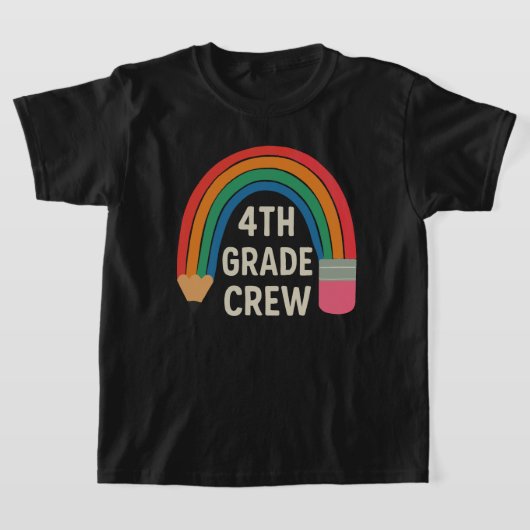Crew 4. Klasse mit Regenbogenstift zurück in die S T-Shirt (Ablage )