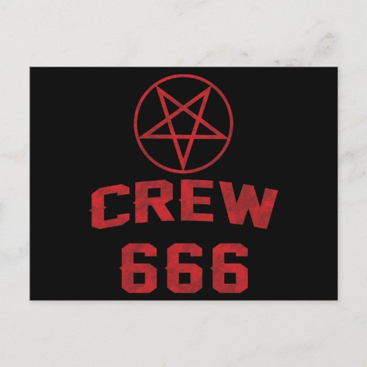 Crew 666 Pentagram Postkarte (Vorderseite)