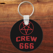 Crew 666 Pentagram Schlüsselanhänger (Vorderseite)