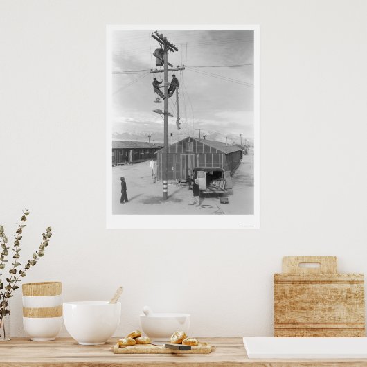 Crew am Arbeitsplatz in Manzanar 1943 Poster (Küche)