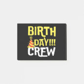 Crew am Geburtstag Post-it Klebezettel (Vorderseite)