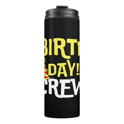 Crew am Geburtstag Thermosbecher (Vorderseite)