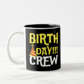 Crew am Geburtstag Zweifarbige Tasse (Links)