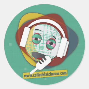 Crew-Aufkleber Runder Aufkleber