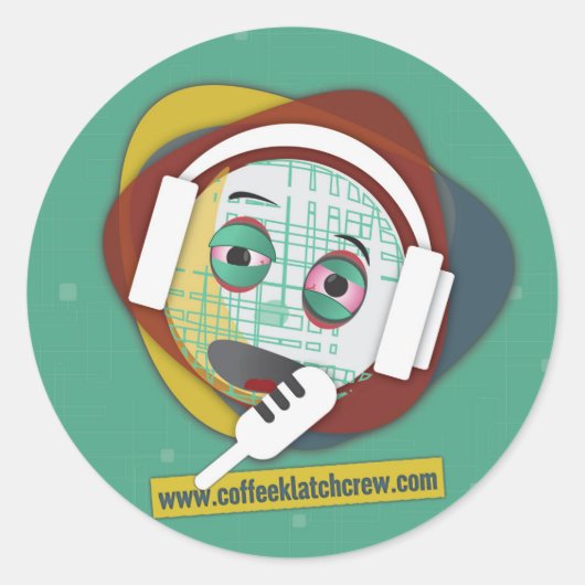 Crew-Aufkleber Runder Aufkleber (Vorderseite)