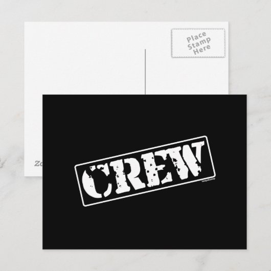 Crew Briefmarke Postkarte (Vorne/Hinten)