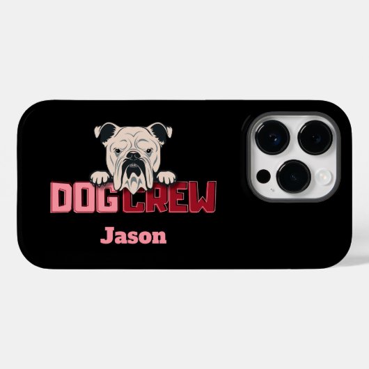 Crew Bulldog Custom Case-Mate iPhone Hülle (Rückseite (Horizontal))
