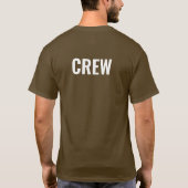 Crew Business Logo-Text hinzufügen Mens Moderne T-Shirt (Rückseite)