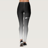 Crew Classic Schwarz-weiß Ombre Leggings (Rückseite)