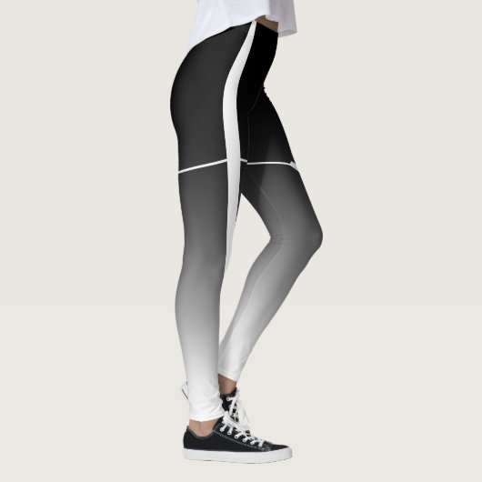 Crew Classic Schwarz-weiß Ombre Leggings (Rechts)