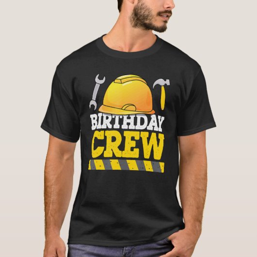 Crew Construction Worker Hard Hat & Tools zum Gebu T-Shirt (Vorderseite)