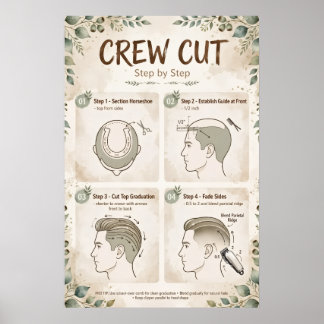 Crew Cut Schritt für Schritt Poster