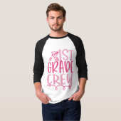 Crew der 1. Klasse, weiß und schwarz, Männer-Basic T-Shirt (Vorne ganz)