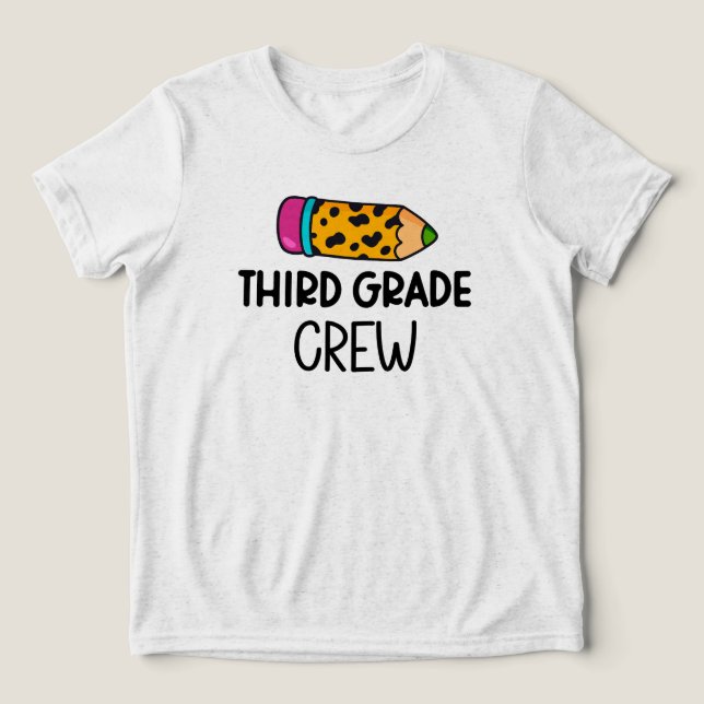 Crew der dritten Klasse Tri-Blend Shirt (Design Vorderseite)