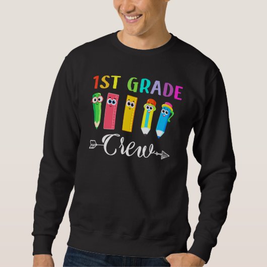 Crew der ersten Stufe Cool erster Schultag Sweatshirt (Vorderseite)