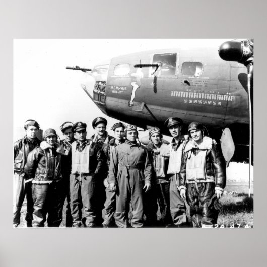 Crew der Festung B-17 "Memphis Belle" Poster (Vorne)
