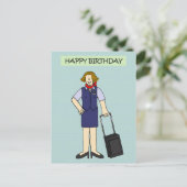 Crew der Frauenhäuser Geburtstag Postkarte (Stehend Vorderseite)