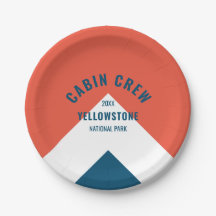 Crew der Kabine Peronalized Zielort Retro Navy Rot