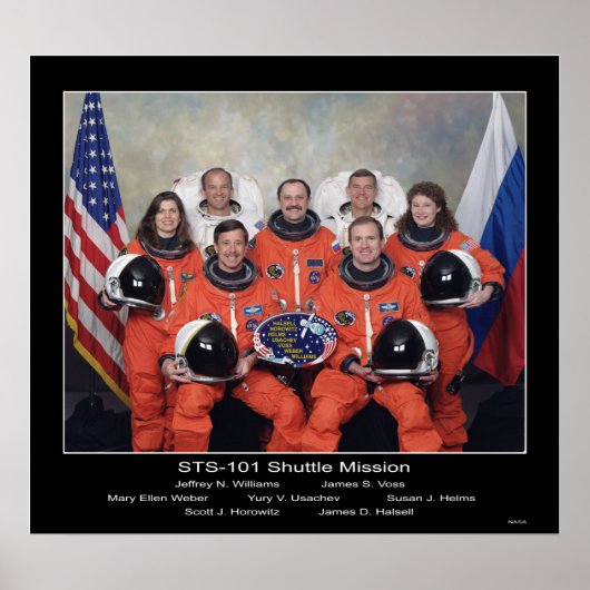 Crew der Shuttle-Mission STS-101 - 2000 Poster (Vorne)