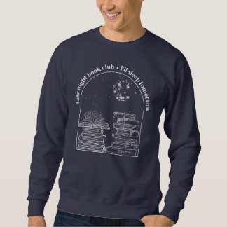 Crew des Buchclubs für verspätete Nächte (Weiße Ti Sweatshirt