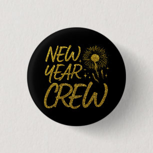 Crew des neuen Jahres Button