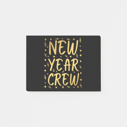 Crew des neuen Jahres Post-it Klebezettel (Vorderseite)