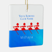 Crew des Rowing Clubs Weihnachten Keramikornament (Rechts)