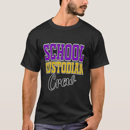 Crew des Schulverwalters Retro Vintag Style T-Shirt (Vorderseite)