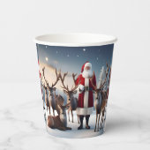 Crew des Weihnachtsmannes: Weihnachtsfeiertage mit Pappbecher (Rückseite)