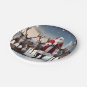 Crew des Weihnachtsmannes: Weihnachtsfeiertage mit Pappteller (Schrägansicht)